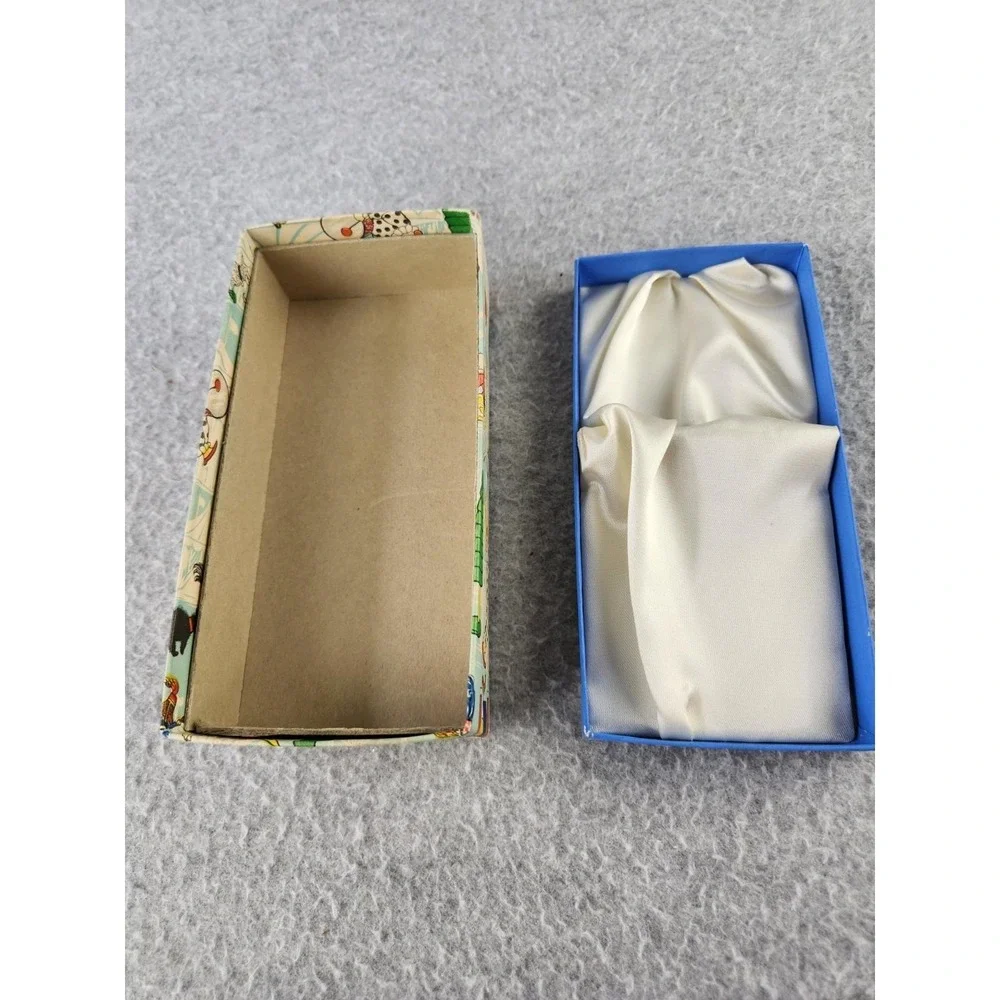 Vintage 1847 Rogers Bros. silverware EMPTY box Circus Paper Baby Utensil Set